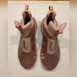 Puma Pink Metallic Slip-On High Top Sneakers 8.5 M